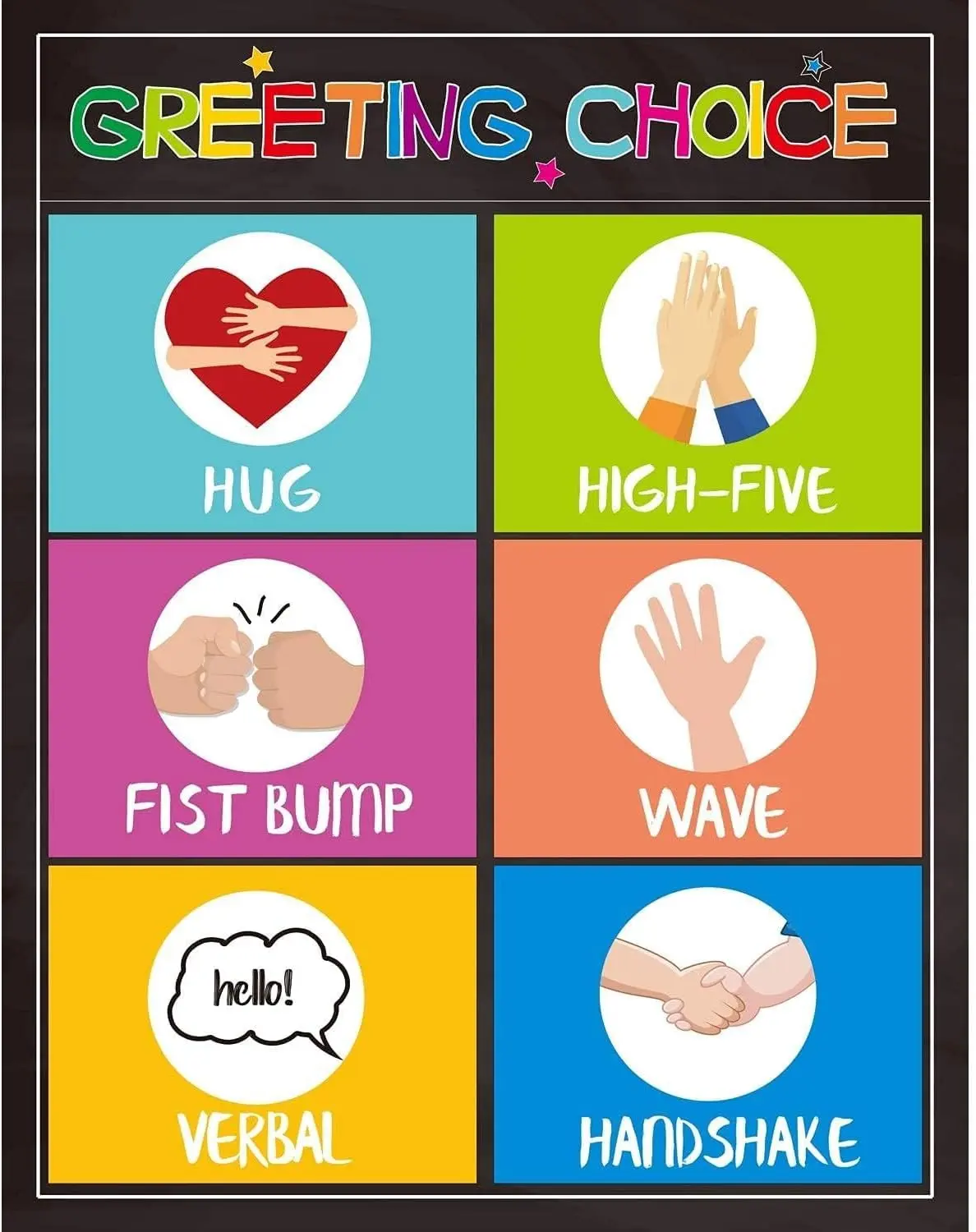 Greeting Choice Classroom Rules Poster Back to School Classroom Decorations 11 X 14 for Preschool Middle High School Classroom Decor