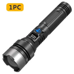 100000LM Super Bright Flashlight Rechargeable LED Torch Long Range Tactical Lamp for Outdoor Waterproof Camping Fishing Lantern