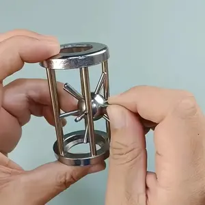 Adult Challenge Metal Puzzle Game, Escape Ball and Ring Puzzle, No Batteries Needed, Perfect Gift for Birthday and Christmas