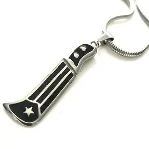 Puerto Rican Machete pendant with Snake Chain