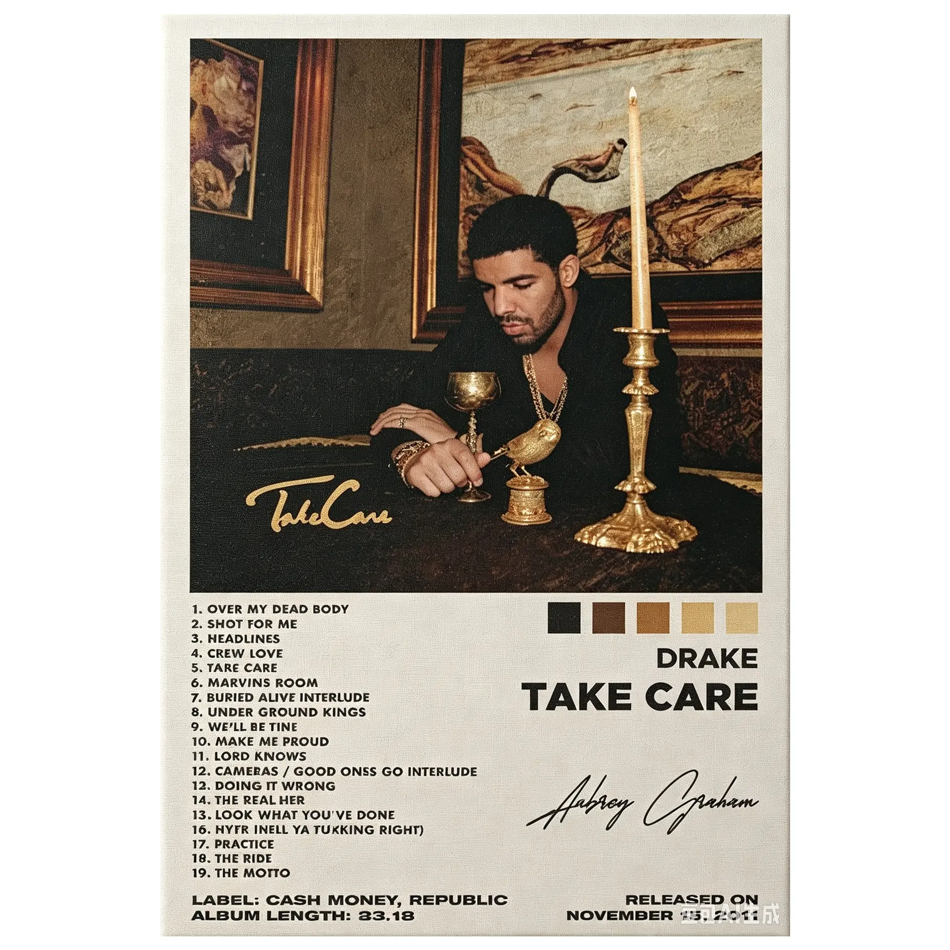 WILsem Take Care Album Cover Canvas Art - Rapper Music Posters for Wall Decor, Bedroom Aesthetic - 12x18 inch (30x45 cm) Unframe-style