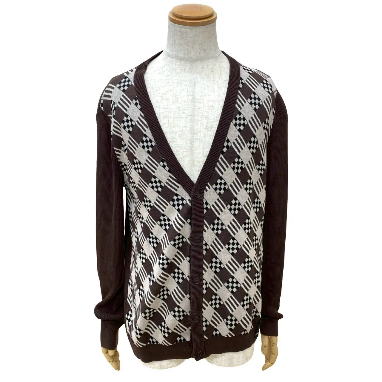 Pre-owned FENDI Cotton Small Leather Goods Cardigan