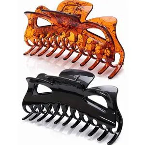 Thick Hair Super Large Clips  Plastic Claw Clamps Hairgrips Clips Accessories for Women, 2 pack. (A)