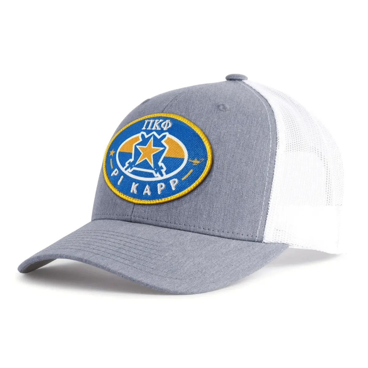 PI KAPPA PHI 6-Panel Curved Bill Trucker Snapback Hat with Mesh Back