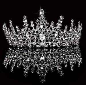 Wedding Rhinestone Tiaras and Crowns for Women, Bride Royal Queen Headband Princess Quinceanera Headpieces for Birthday Prom Pageant Party