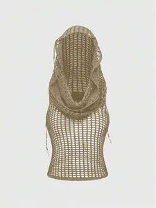 FENGDUAN  Kawaii Spring/Summer Y2K Distressed Hoodie Knit Top, Versatile