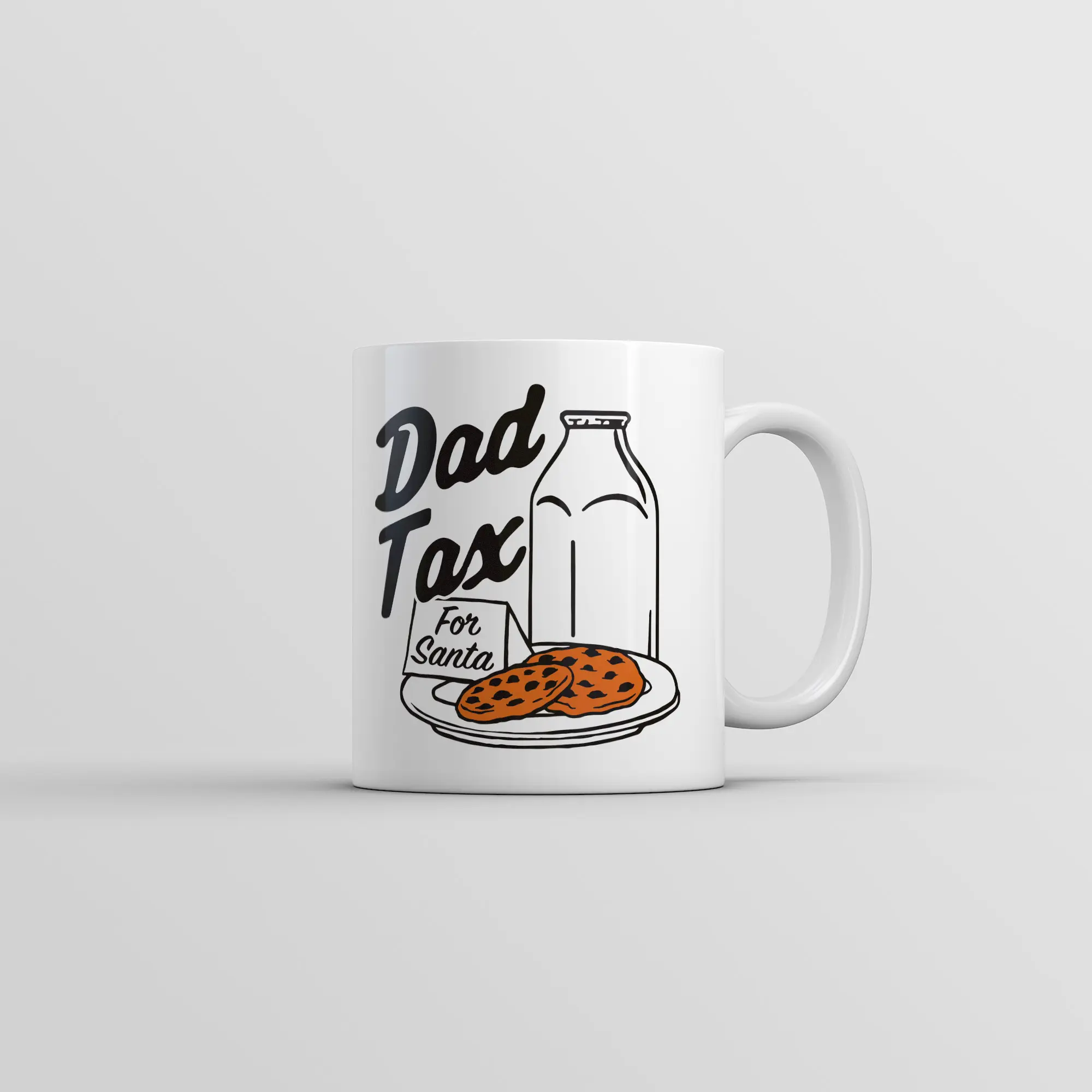 Dad Tax Cookies Mug Funny Sarcastic Christmas Graphic Novelty Coffee Cup - 11oz Funny Coffee Mugs Ceramic Printed Drinkware Cup
