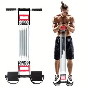 Adjustable Multifunctional 1pc Spring Pedal Puller - Fitness Tensioner for Arm & Chest Muscle Building, Bodybuilding, Strength Training, Sit-up