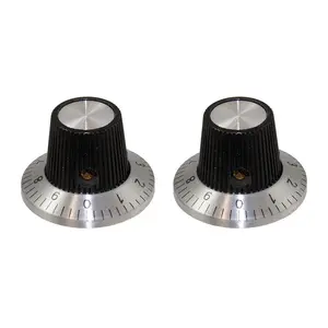 Allparts Radio Knobs, Black and Silver 1-3/32" (2 pcs)