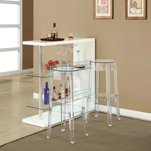 Modway Casper Bar Stool in Clear