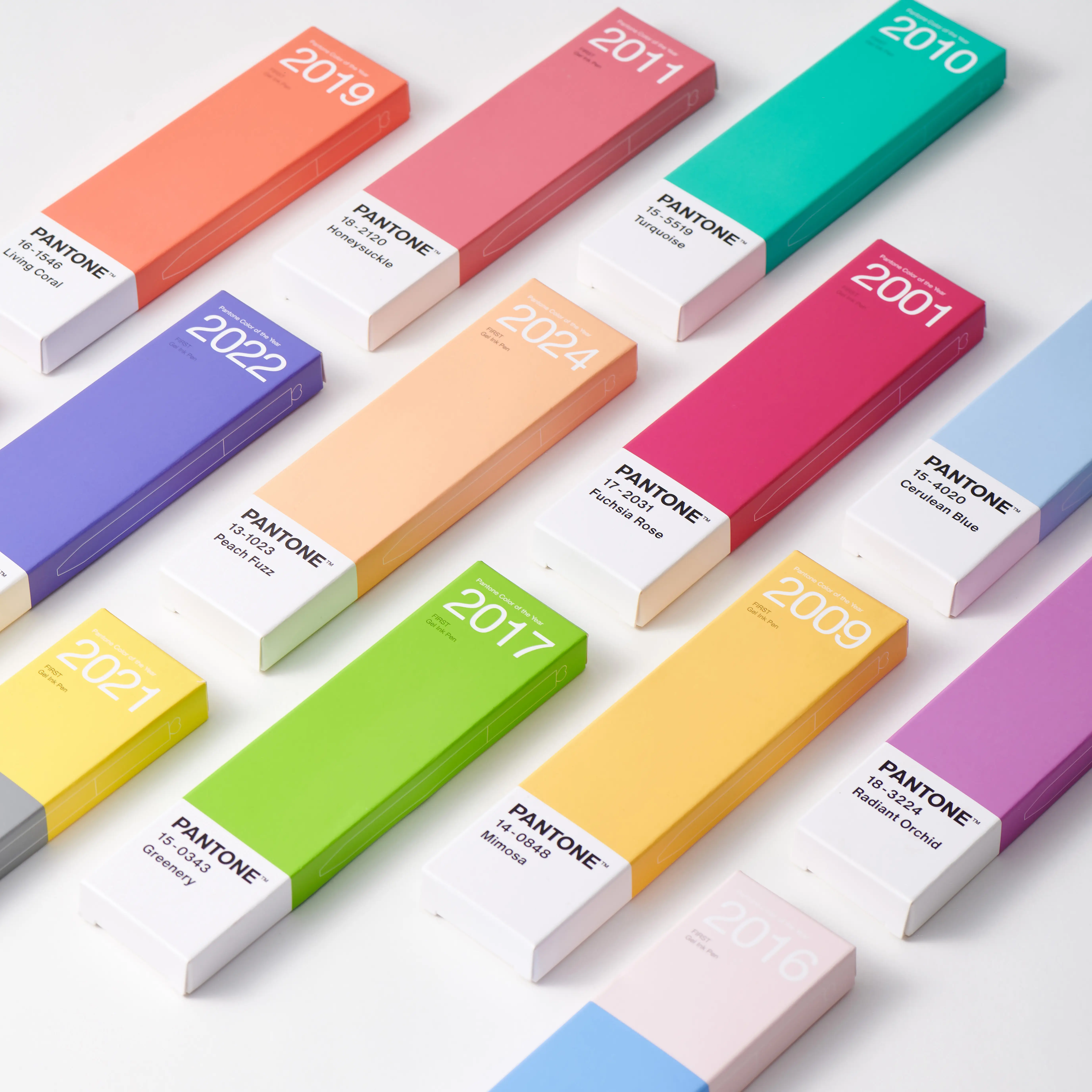 KACO x PANTONE Co-Branded FIRST Gel Pens 2 Pieces with Black Ink, 0.5 mm Fine Point, Ergonomic Design, Smooth Writing Experience, Aesthetic Cute Stati