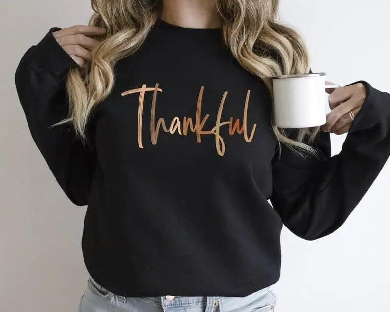 Thankful Sweatshirt, Thanksgiving Crewneck, Cute Thanksgiving Shirt, Thanksgiving Shirts Women, Fall Sweatshirt, Thankful Mom Shirt, Teacher