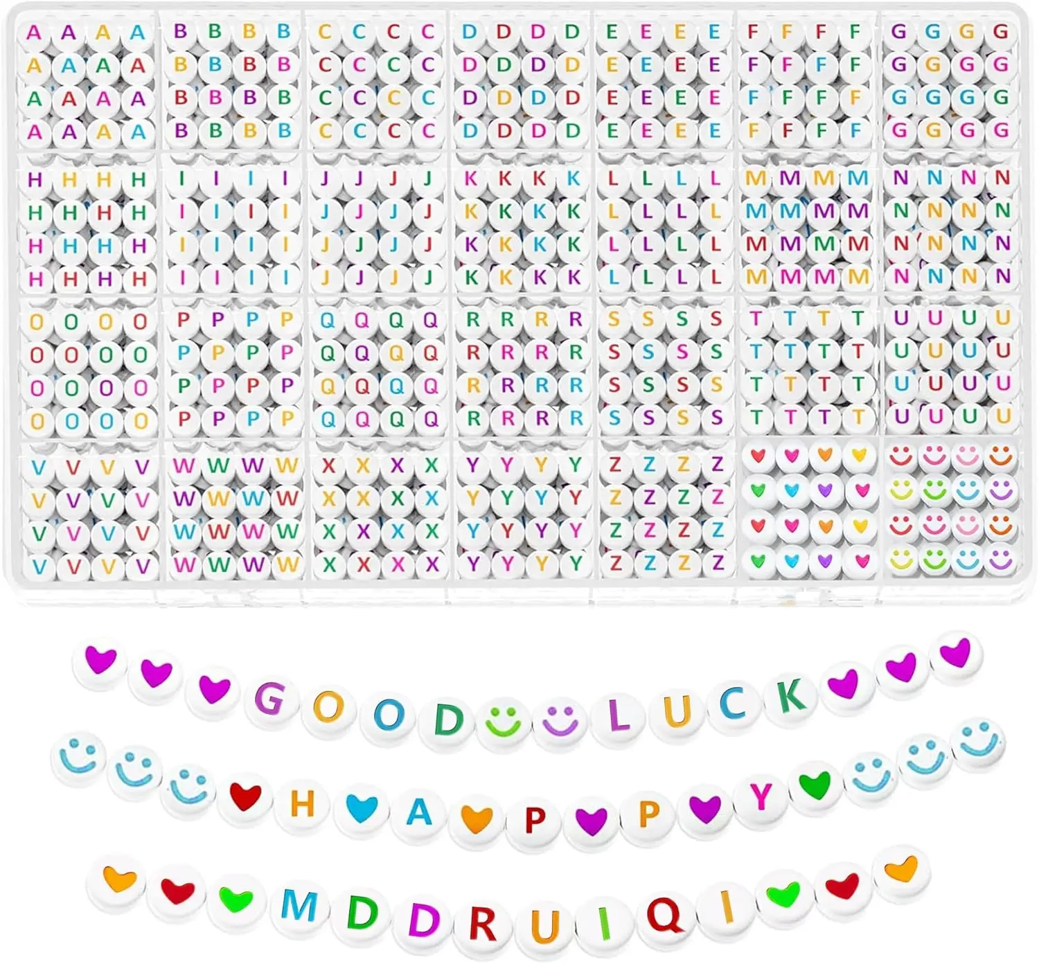 1400 PCS Letter Beads Bracelet Making Kit - 28 Styles Preppy Clay Alphabet Beads for Jewelry Making for Girl Gifts Ages 6-12 Merch