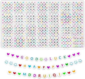 1400 PCS Letter Beads Bracelet Making Kit - 28 Styles Preppy Clay Alphabet Beads for Jewelry Making for Girl Gifts Ages 6-12 Merch