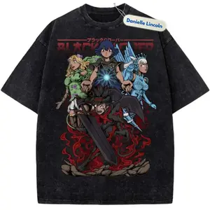 Black Clover Anime Vintage T-Shirt Gift For Fan Manga, Gift For Men, Gift For Women, Crew Neck T-shirt, Trending T-shirt