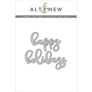 Happy Holidays Script Die Set