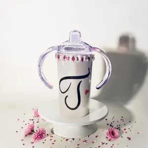 12 oz Sippy Cup Insulated Tumbler with Screw-On Lid Silicone Insert for Spill Prevention Drinkware - Bottles Portable Washable Bottled Reusable Mug