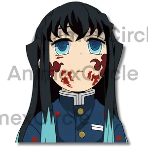 Muichiro Tokito Waterproof Holographic Vinyl Sticker - Weather Resistant