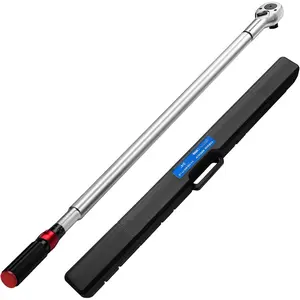 3/4 Torque Wrench, 100-600ft.lb/135.5-815Nm Dual-Direction Adjustable High Accuracy Torque Wrench 3/4 Drive, +-3% Click with Buckle for   Oil Rigs Off-Road Equipment