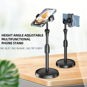 Desktop Phone Stand 360° Rotating Adjustable Stable Non-Slip Universal Full Phone Compatibility Live Streaming Shooting Helper Adjustable Phone Holder