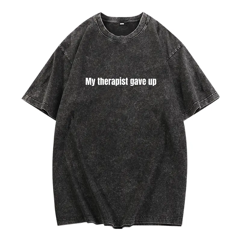 Washed T-shirt-black