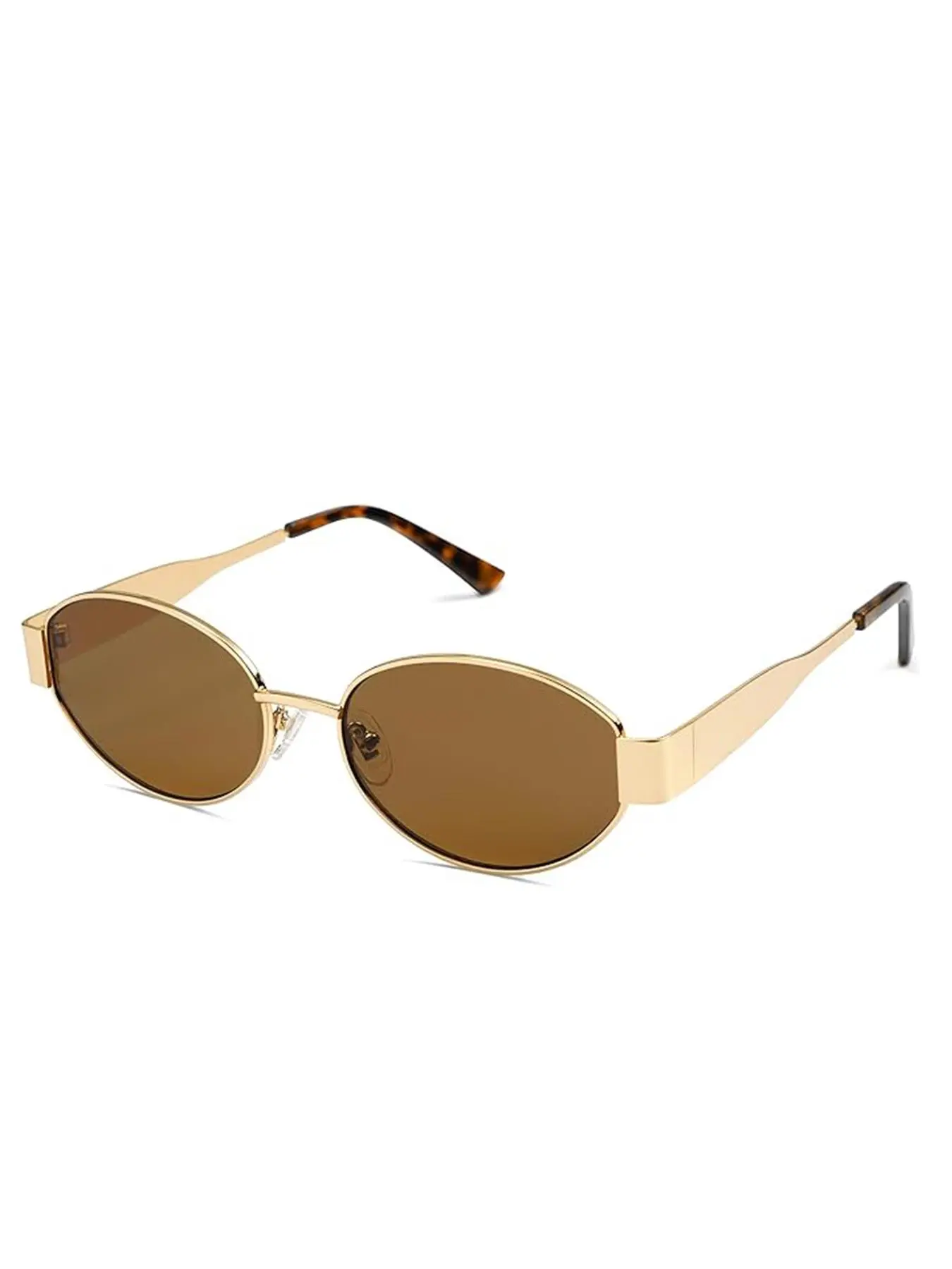 Women's Vintage Oval Frame Sunglasses, Trendy Casual Sunglasses for Everyday Use, Fashion Accessories for Outdoor Activities