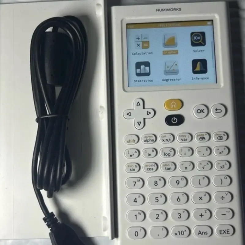 NumWorks Graphing Calculator Tested With Cover and Cable Python Rechargeable