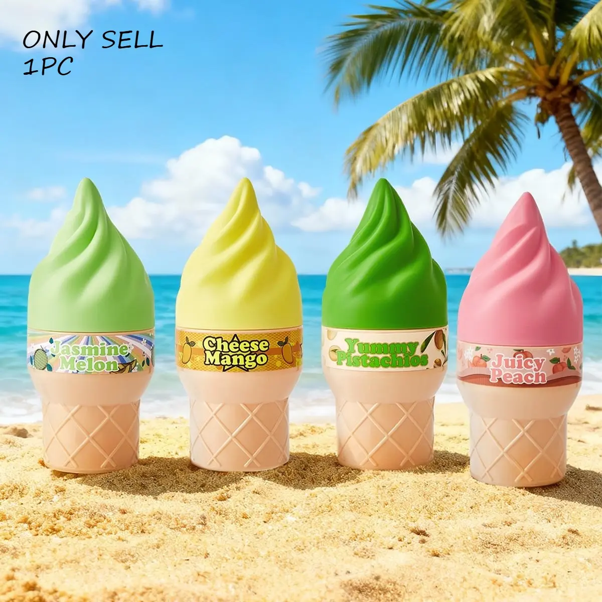 100ml Cute Ice Cream Perfume, 4 Fruit Fragrances, Sweet Fruity Fragrance, Women's Fragrance, Fragrances and Perfumes, Long-Lasting Scent, Long-Lasting Notes, Suitable for Daily Commute, Dates and Other Occasions, Fragrance Product