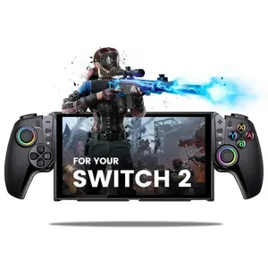 Switch 2 Controller - Hall Effect Joystick (No Drift) - One Piece Switch Joypad Replacement to Switch 2 Pro Controller with Ergonomic Grip & Built-in Kickstand -Turbo/Macro/6 Game Card Slot | Compatible with Switch 2 Only