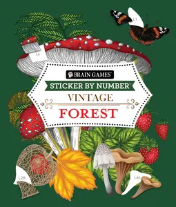 Brain Games - Sticker by Number - Vintage: Forest (28 Images to Sticker) -- Publications International Ltd - Paperback
