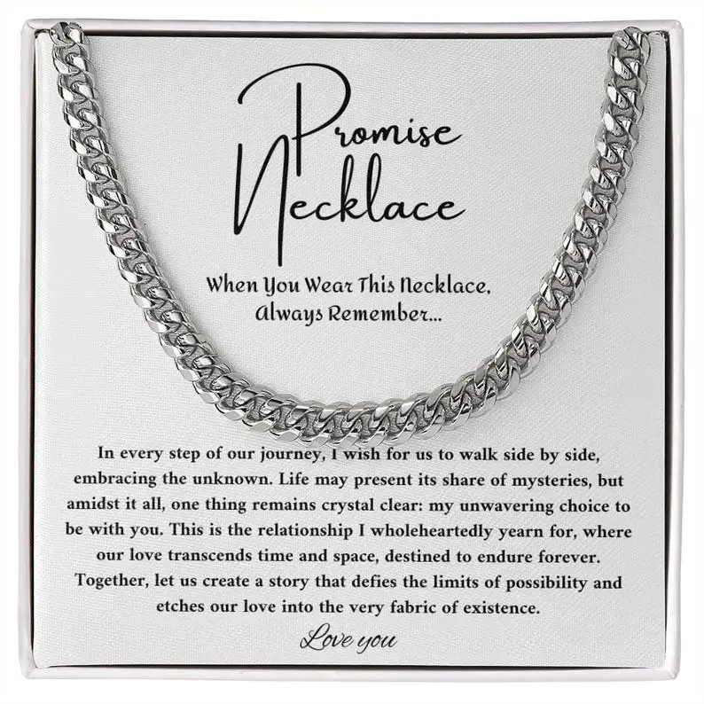 Promise Necklace For Him, Sentimental Gifts For Boyfriend, To My Man Necklaces, Birthday Valentine Anniversary Gift