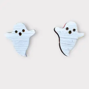 Pointed cute ghost studs