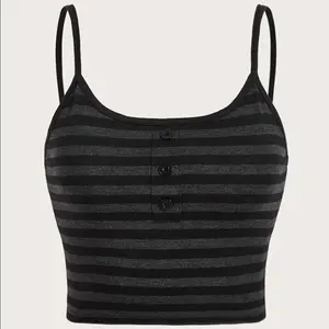 Grunge Striped Cropped Cami