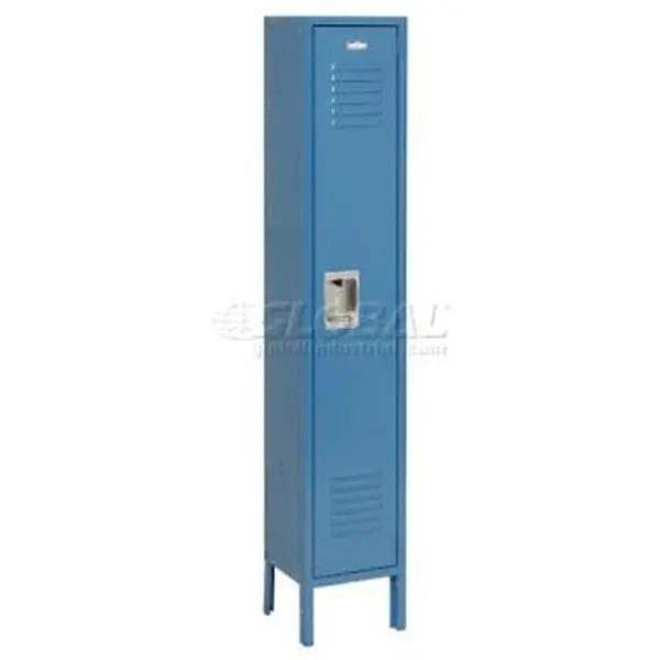 Nexel Industries Ready to Assemble Single Tier & 1 Door Locker, Blue - 12 x 12 x 60 in.