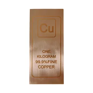 Explorinox Solid Copper Bar Ornament 99.9% High Purity Decorative Ingot for Table Display & Collectible Educational Tool