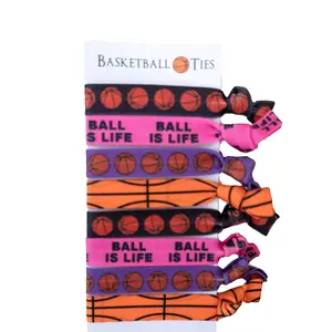 Basketball Hair Ties Set for Boys & Girls - 8 count for Players, Coaches, Team Gifts & Accessories