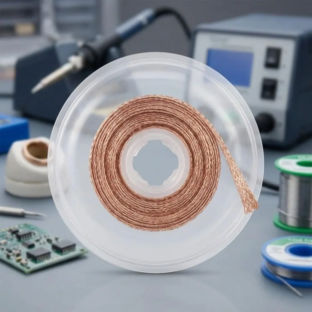 High-Quality Desoldering Braid: Efficient Heat Dissipation for BGA & PCB Repair. Essential for DIY Electronics, Model Making, and Precision Soldering. Boost Repair Efficiency with this Professional-Grade Tool.