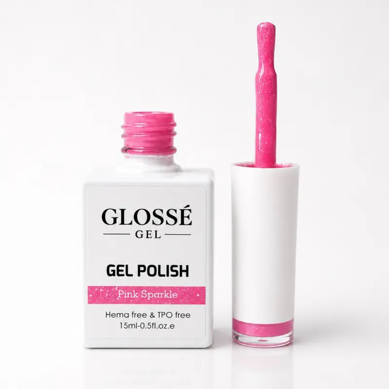 Glossé Gel Pink Sparkle 15 ML Hema Free