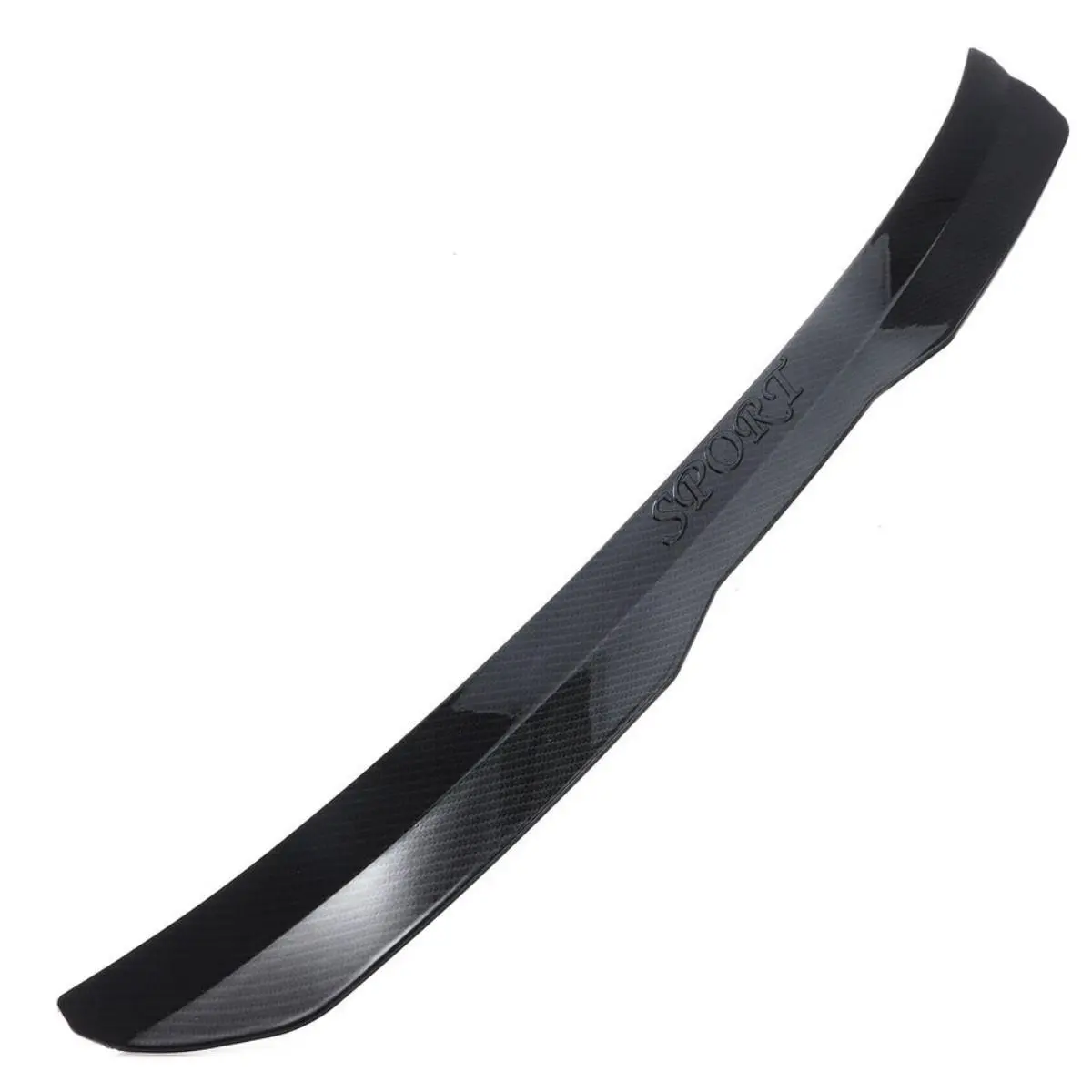 38.98in Beautiful Classic Universal Fit Car Rear Roof Lip Spoiler Wing Kit - Carbon Look ABS Vacuum Molded Strip, Vehicle Exterior Decoration, Trunk Adhesive Tape, Car Accessory, Forged Gift Option (Valentine's/Father's Day)