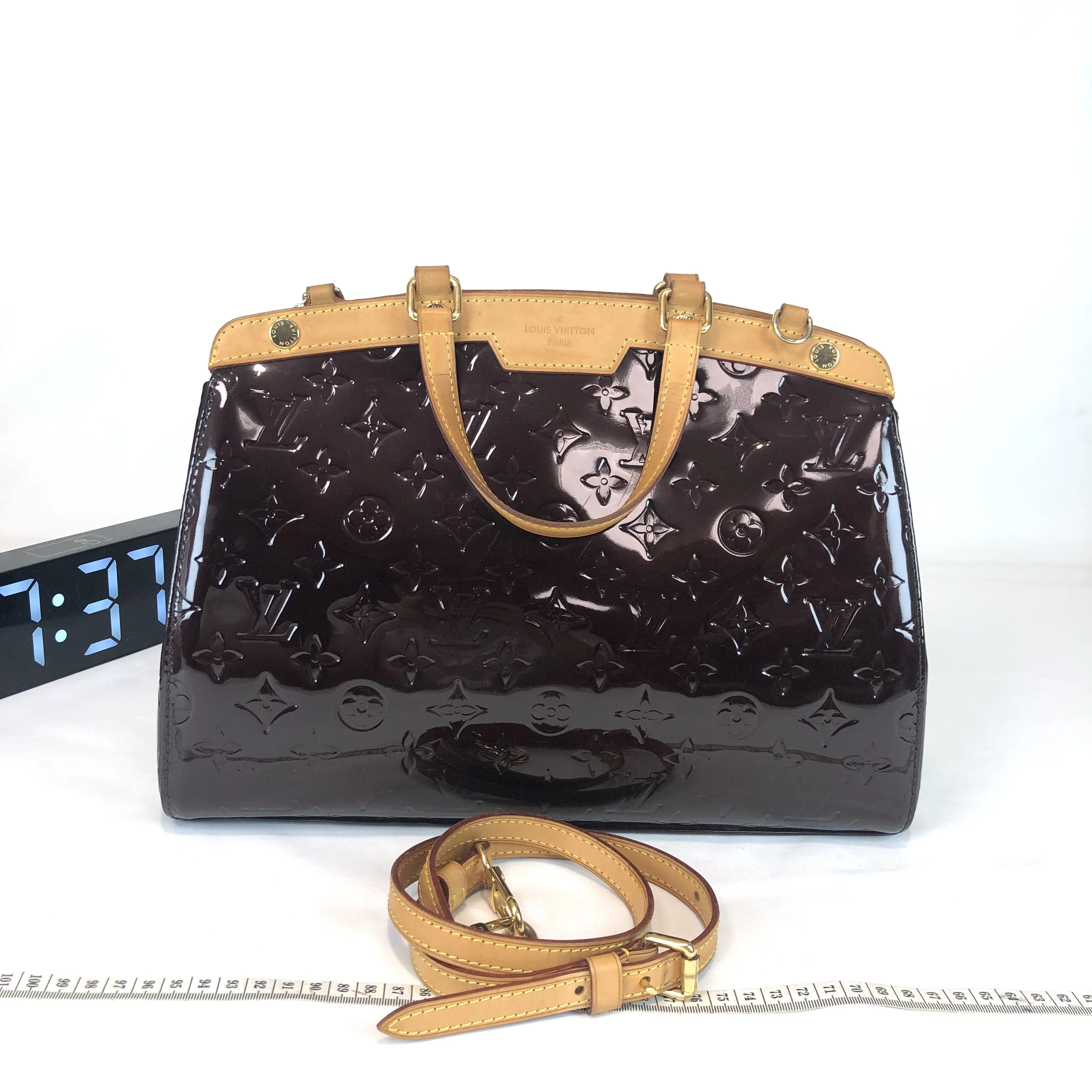 Pre-owned Louis Vuitton leather tote bags Brea Vernis Amarante Tote bag 23997709