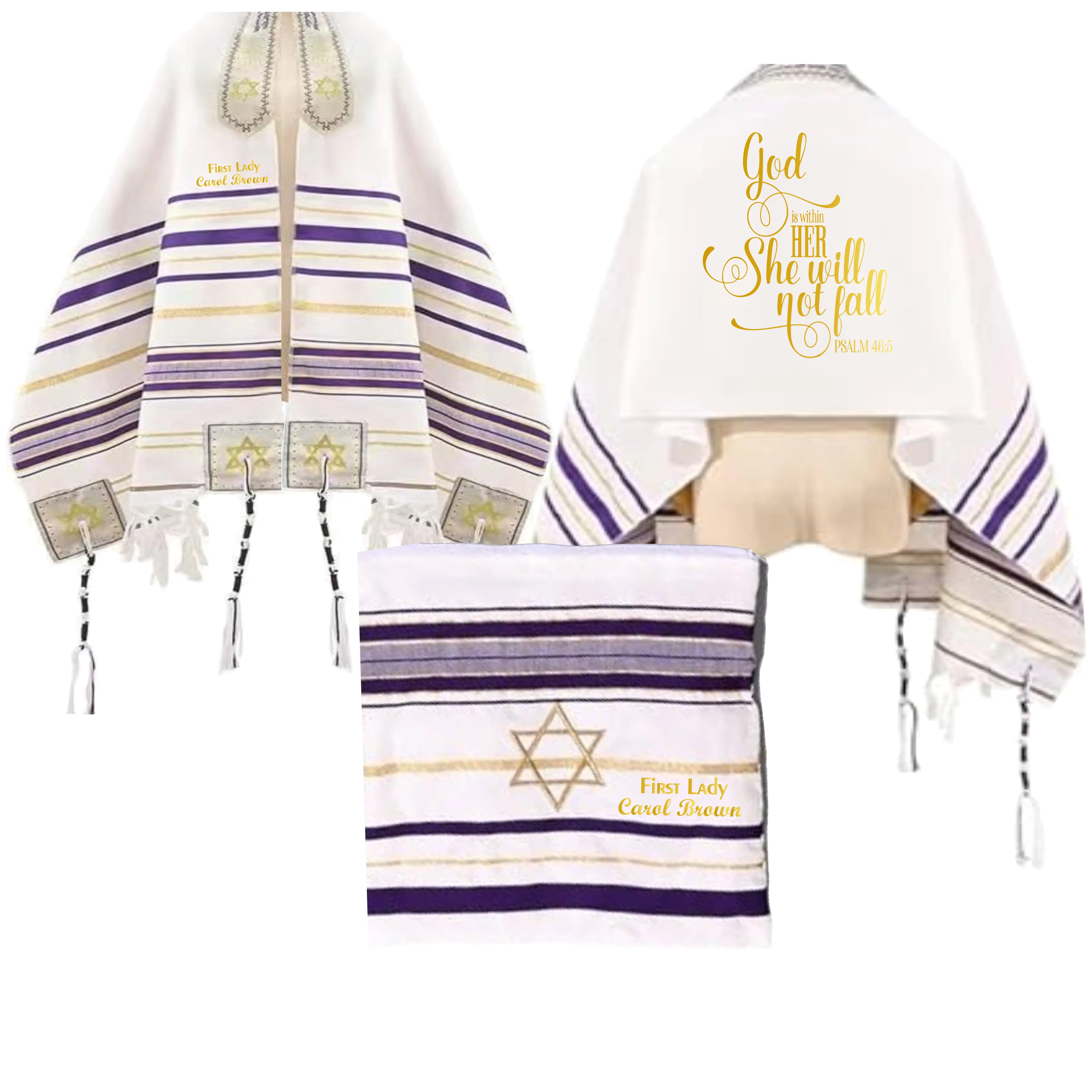 Personalized Prayer Shawl with Name & Scripture | Christian Messianic Tallit | Faith-Inspired Comfort Gift for Men & Women