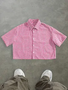 Men's Plaid Short Sleeve Shirt, Casual Summer Top, Essential Daily Wear, College Style, Perfect for Outdoor Activities