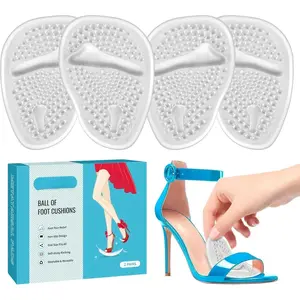 Ball of Foot Cushions (Gel Shoe Inserts), Heel Inserts for Women, Non Slip Heel Pads, One Size Fits Any