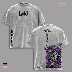 Loki Elbaph Royal Family One Piece Anime Tee, Elbaf Giant Prince Norse Mythology Graphic T-Shirt, Double Sided Vintage Washed Oversized Streetwear Merch, Manga Design, Heavyweight Cotton Unisex OP Fan Gift