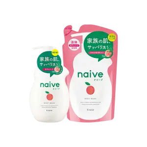 KRACIE Body Soap Pump + Refill Set 530ml+380ml #Peach