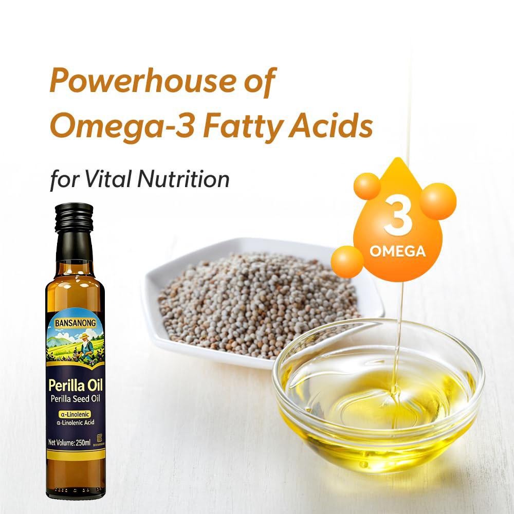 Food Grade Perilla Seed Oil Ideal for Smoothies, Yogurt, Salads & Low-Heat Cooking