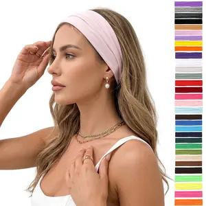 Harkapy 32 Pack Women’s Headbands – Soft Elastic Non Slip Cotton Hair Bands for Workout Yoga Sports Makeup Daily Wear and Fashion Hair Styling Accessories Multicolor Head Wrap Set
