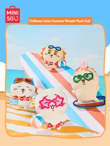 MINISO Chiikawa Summer Wreath Plush Doll, Soft Stuffed Animal Toy, Adorable Cartoon Decor for Home & Bedroom, Perfect Gift for Girls, Students, Anime Fans, Sweet Festival & Birthday Present with Lovely Design