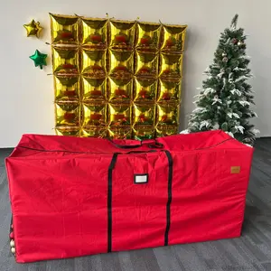 12 FT Christmas Tree Storage Bag,65x30x20 IN Heavy Duty 600D Oxford Fabric,Side Mesh Pockets,Reinforced Handles,Dual Zippers Wide Opening,Extra Large Storage for Big Xmas Tree & Decorations BallsC31EasyWearStudio