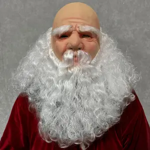 Adult Bald Santa Claus Mask Funny Christmas Holiday Handsome Old Man Gift for Men Unique Holiday Costume Accessory Perfect for Men